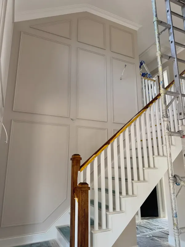 New build hall, stairs and landing with wall panelling in Cork